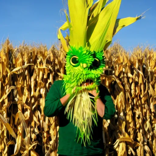 Prompt: corn monster,