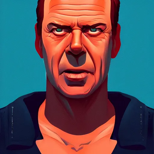 Image similar to face icon stylized minimalist die hard, loftis, cory behance hd by jesper ejsing, by rhads, makoto shinkai and lois van baarle, ilya kuvshinov, rossdraws global illumination