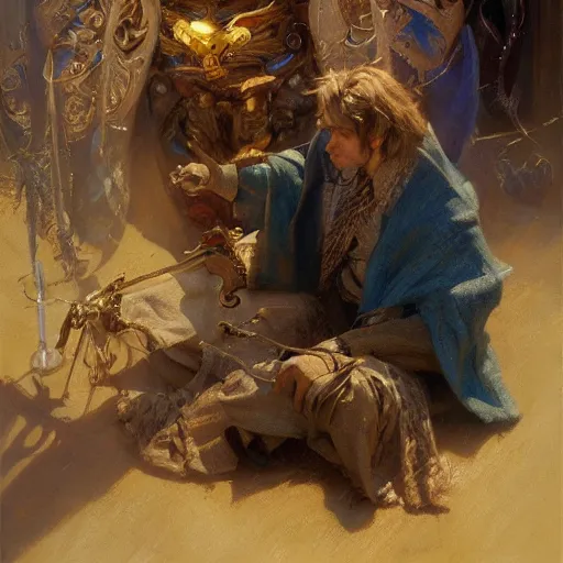 Image similar to master wizard, highly detailed painting by gaston bussiere, craig mullins, j. c. leyendecker, 8 k