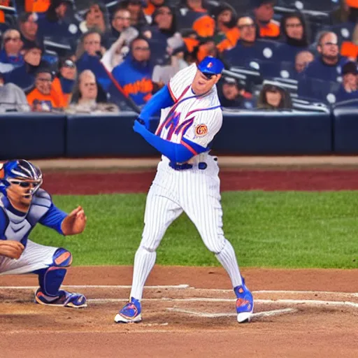 prompthunt: Aaron Judge in a NY Mets Uniform