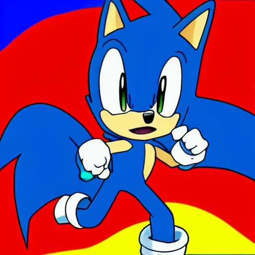 Image similar to pokemon that looks like sonic the hedgehog in pokemon style