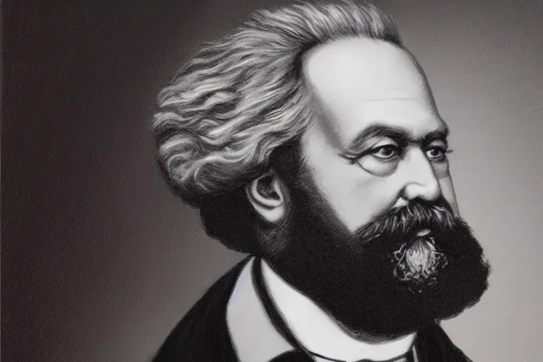 Image similar to karl marx portrait by pedro correa