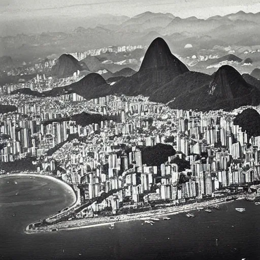 Prompt: 1930s photograph of rio de janeiro