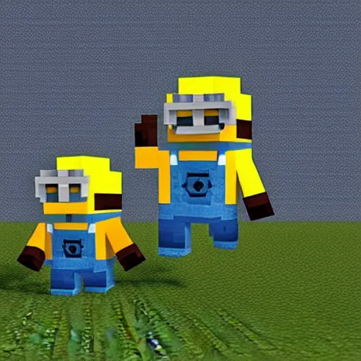 Prompt: “minions in Minecraft, UHD, hyperrealistic render”