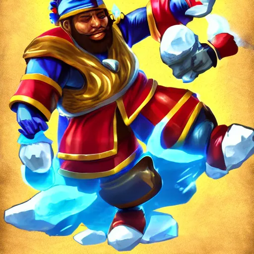 Image similar to king dedede as a league of legends champion. league of legends splash art. digital illustration. high quality.