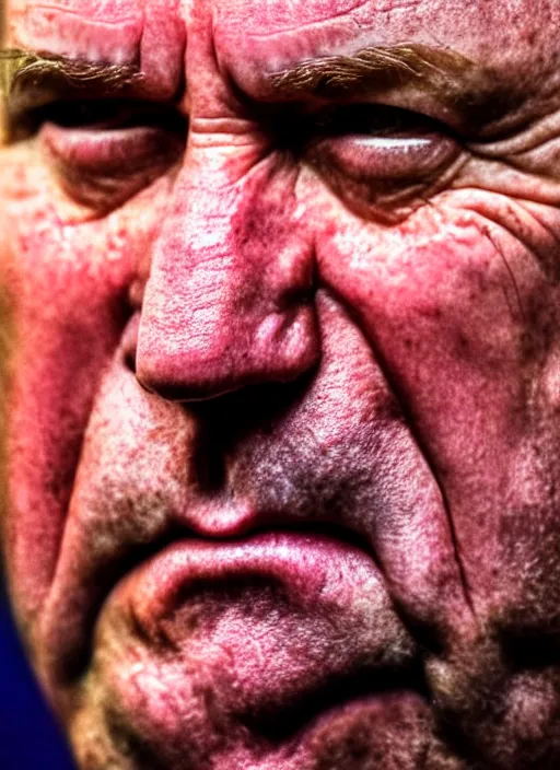 Prompt: extremely detailed hdr photo of alex jones face, macro detail, pores