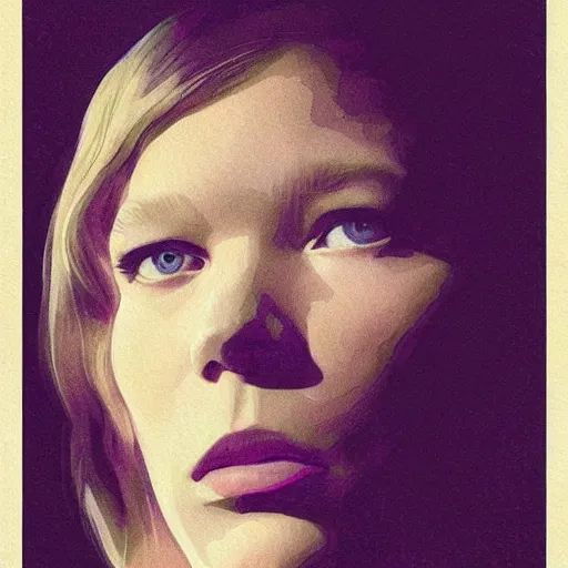 Image similar to Lea Seydoux. Portrait by Karel Thole.