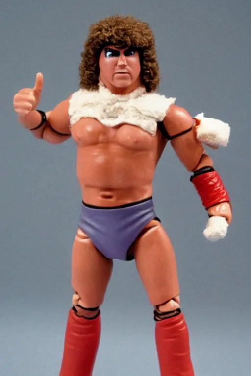 Image similar to will ferrell as a 1 9 8 0 s wrestling action figure