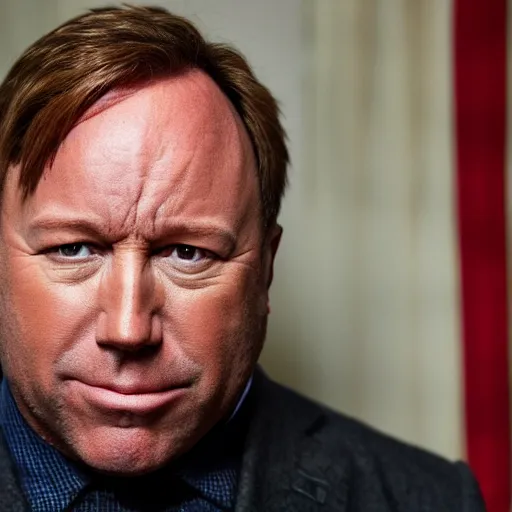 Prompt: photo of alex jones wearing a costume inspired by harry potter.