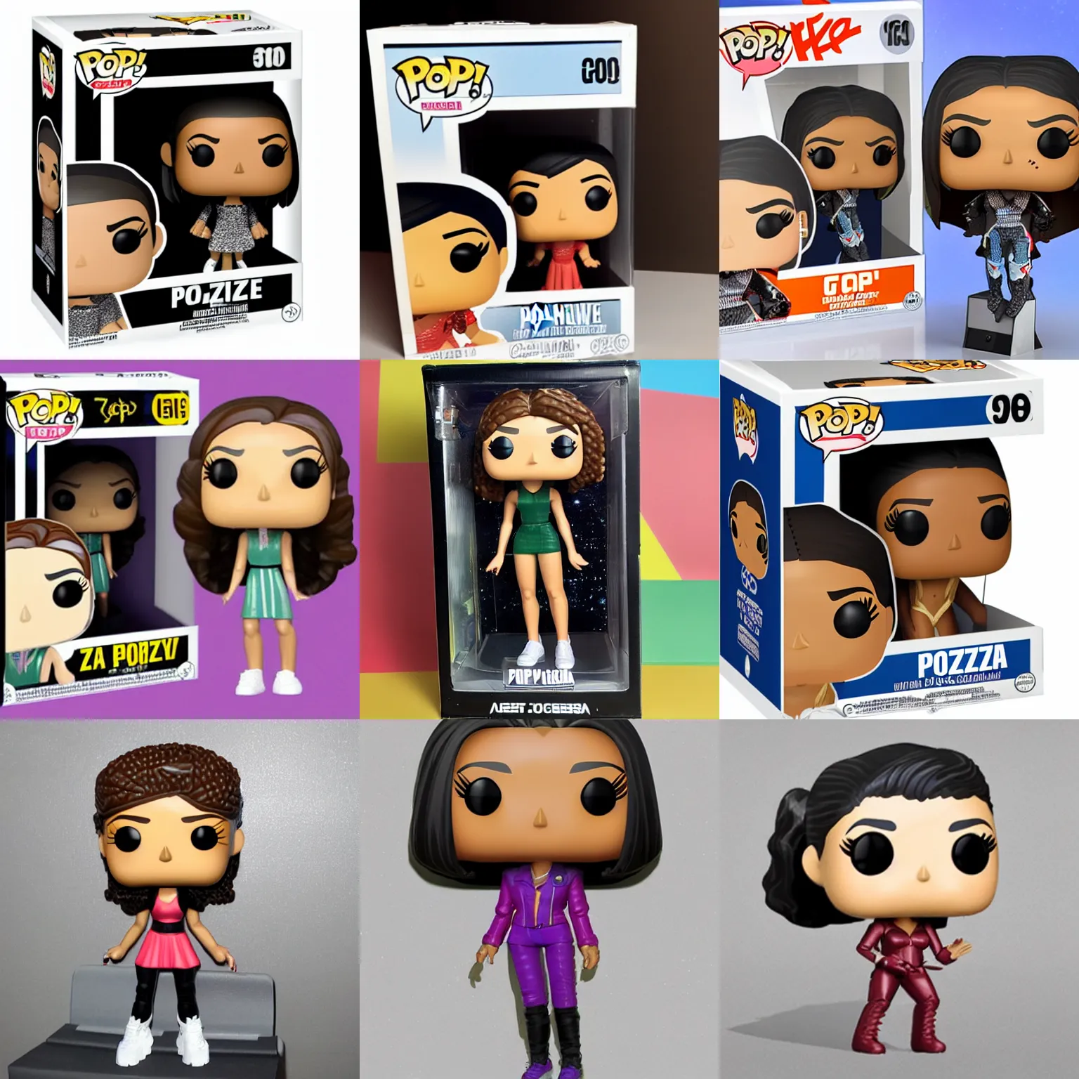 Prompt: pop figure of zendaya