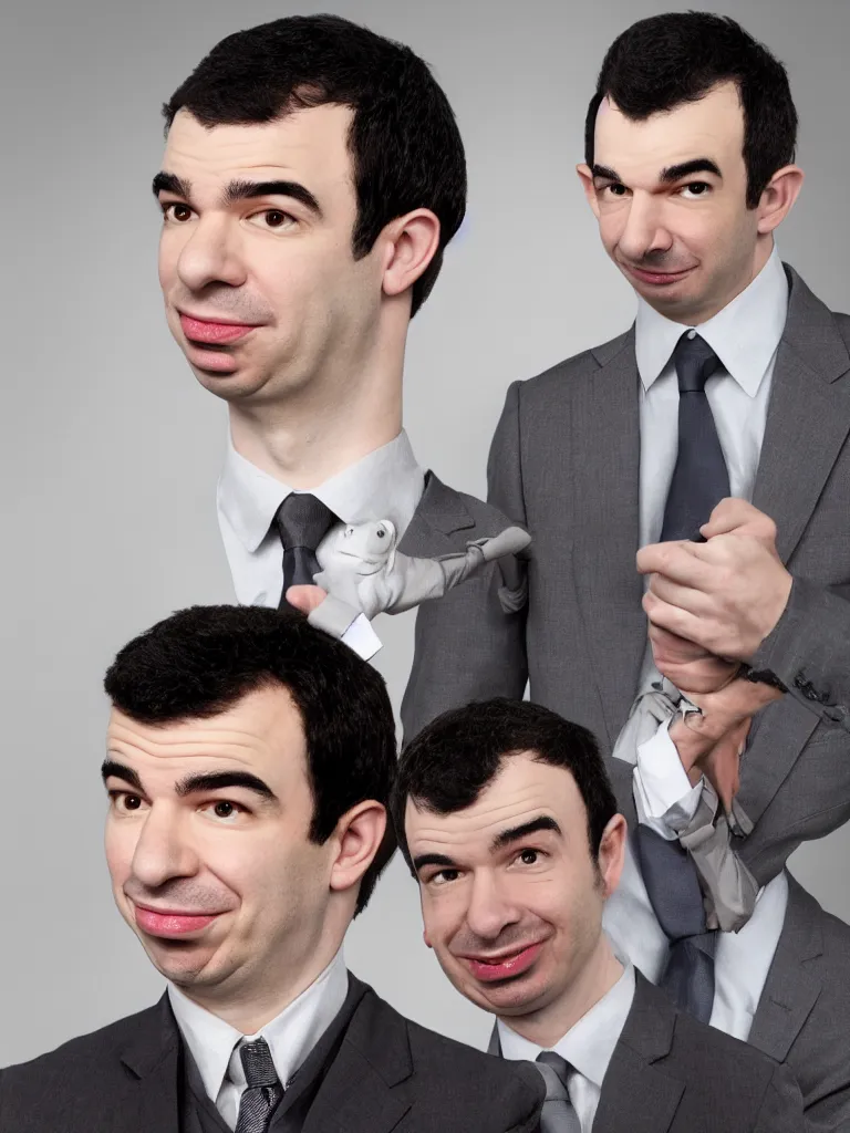 Image similar to nathan fielder is as a puppet master, high detail, 8 k, photorealism