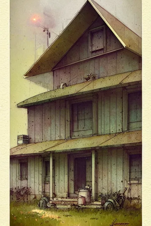 Prompt: ( ( ( ( ( 1 9 5 0 s retro future art deco farm house design. muted colors. ) ) ) ) ) by jean - baptiste monge!!!!!!!!!!!!!!!!!!!!!!!!!!!!!!