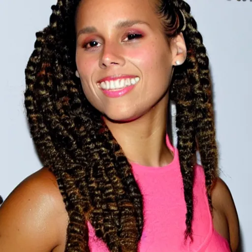 Prompt: alicia keys with a ponytail