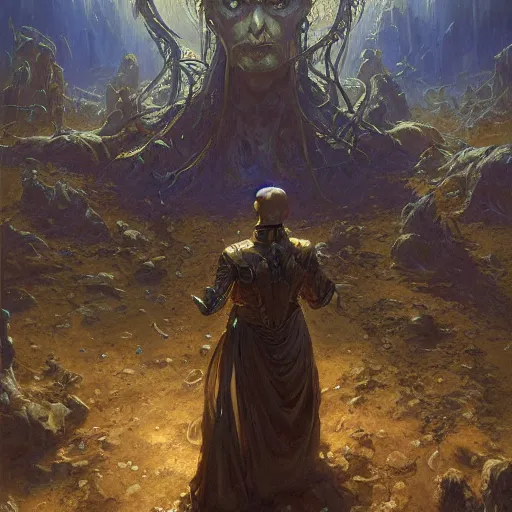 Image similar to The eldritch god is awakening, by Donato Giancola, Craig Mullins, digital art, trending on artstation