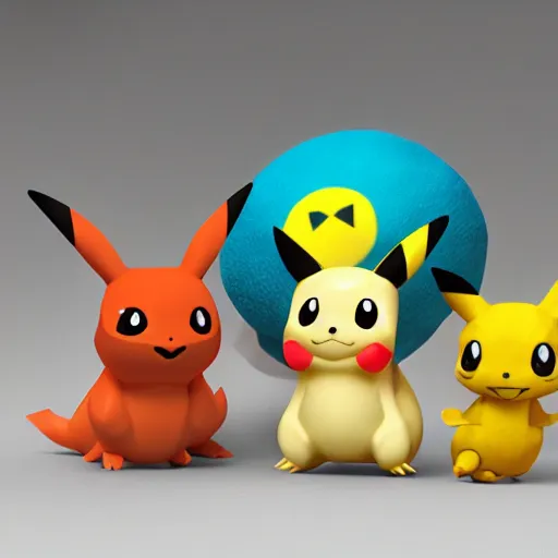 Prompt: pokemon desconocidos cutie stuffed animal friends, unreal ungine 5, octane render, cinema 4 d, by deema egorov