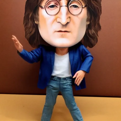 Image similar to John Lennon as a pop head, hyper realistic, HD, HQ, photo realistic