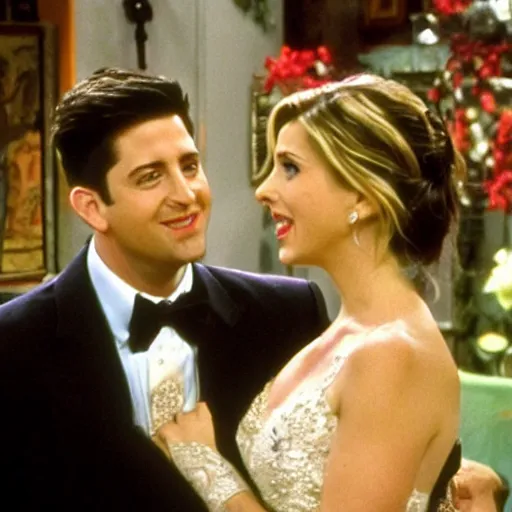 Image similar to The one where Ross leaves Rachel to marry a beautiful dinosaur