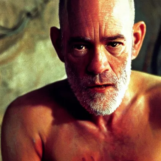 Prompt: michael stipe as captain benjamin in apocalypse now, 8k resolution, full HD, cinematic lighting, award winning, anatomically correct