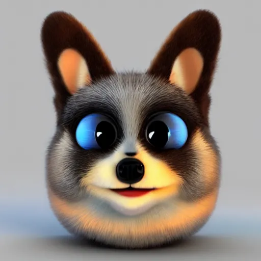 Prompt: an adorable toy corgi furby, 3 d render, cute, realistic, smooth