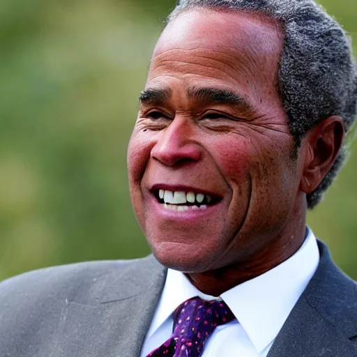 Prompt: african american george bush jr.