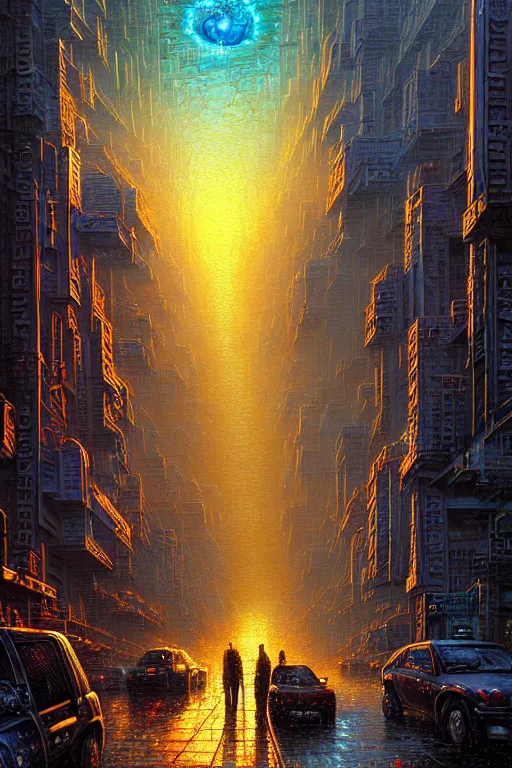 Prompt: post global warming apocalypse cityscape james gurney, dan luvisi, petros afshar, tim hildebrandt, liam wong, mark riddick, thomas kinkade, ernst haeckel, dan mumford, trending on artstation, josephine wall, wlop, cgsociety by gediminas pranckevicius, trending on cgsociety and deviantart