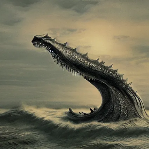 Prompt: a realistic photo of a anthropomorphic sea monster