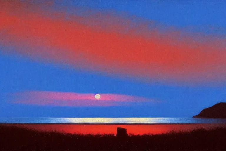 Image similar to awe inspiring arkhip kuindzhi landscape, digital art painting of 1 9 6 0 s, japan at night, sunset, 4 k, 8 k, detailed