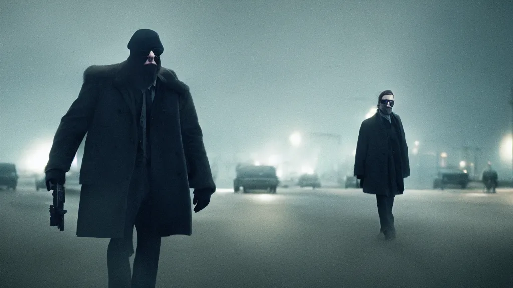 Image similar to the banana blinders film still from the movie directed by denis villeneuve with art direction by zdzis