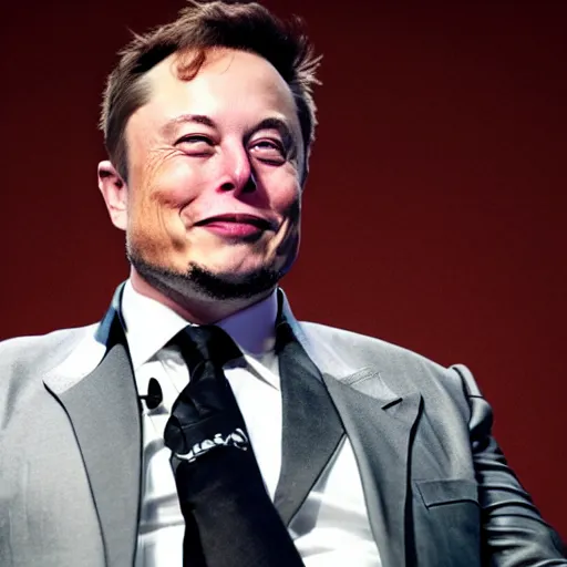 Image similar to elon musk as a comedy villain