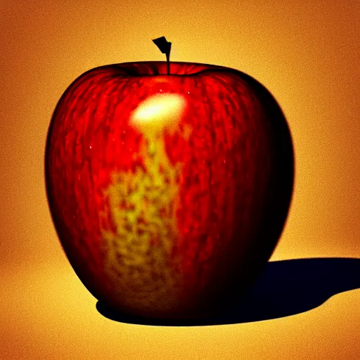 Image similar to an angry apple, photorealistic, realism, 4k