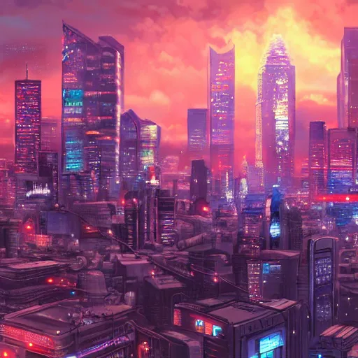 Image similar to a cyberpunk image of the city of Montreal by Masamune Shirow, high resolution, 8k