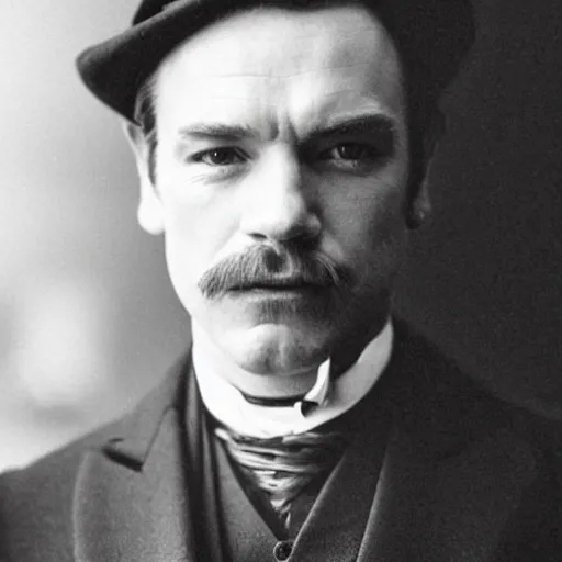 Image similar to basque ewan mcgregor dressed as a gentleman in early 2 0 th century style