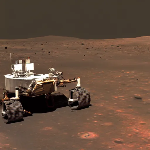 Prompt: Photo of the moon lander on mars