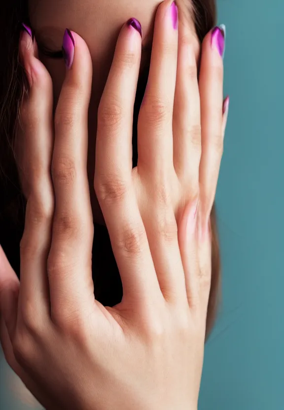 Prompt: a photo of one ultra detailed woman's palm, other hand not visible, instagram photo, studio photo