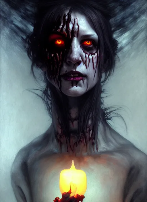 Image similar to necromancer casting toll the dead, full body, hyper realistic dnd character art portrait, dark fantasy art, intricate fantasy painting, dramatic lighting, vivid colors, deviantart, artstation, by edgar maxence and caravaggio and michael whelan and delacroix.