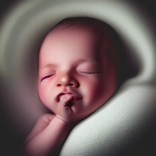 Image similar to “ultrasound picture of a baby, realistic, hiperrealist, photorealist, sharp focus, Artstation HQ, Deviantart trending, 4K UHD, masterpiece”