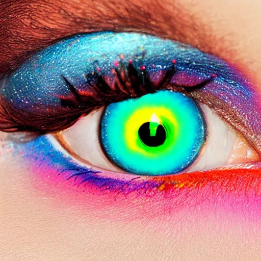 Prompt: rainbow cosmic eyes