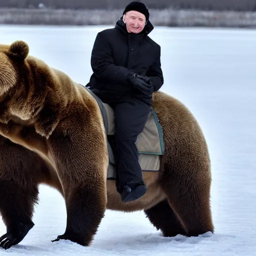 Image similar to Putin riding a bear