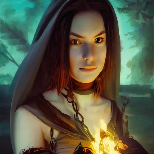 Image similar to Portrait evil witch girl, 4k photo by Steve mccurry, wlop, artgerm, andrei riabovitchev, nuri iyem, james gurney, james jean, greg rutkowski, highly detailed, soft lighting 8k resolution