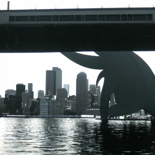 Image similar to the city of seattle attacked by a sea monster