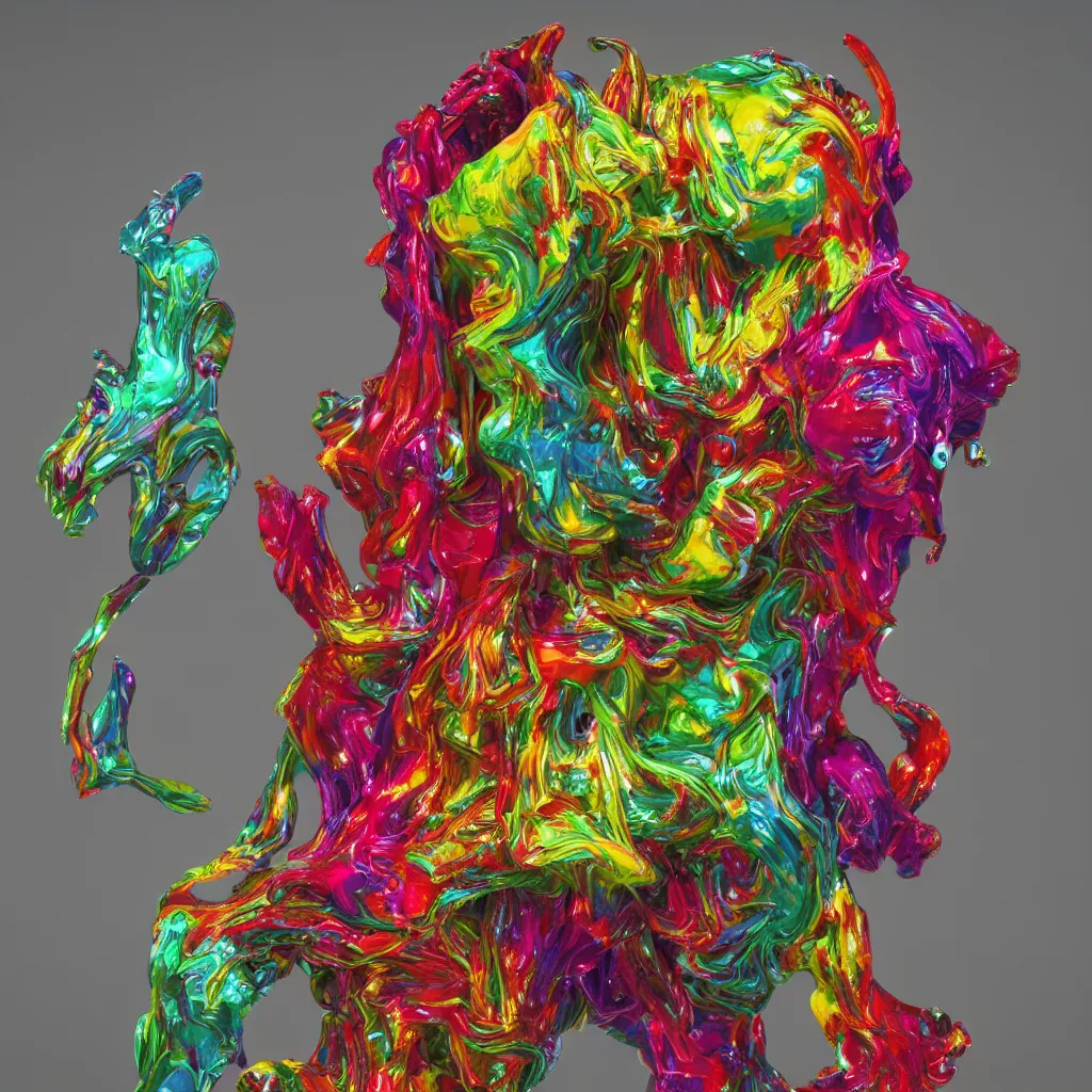 Image similar to painful pleasures by lynda benglis, octane render, colorful, 4 k, 8 k