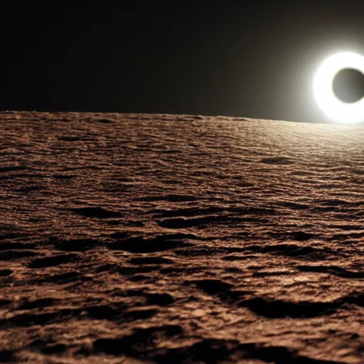 Image similar to solar eclipse from a planet surface, highly detailed, photorealistic portrait, bright studio setting, studio lighting, crisp quality and light reflections, unreal engine 5 quality render