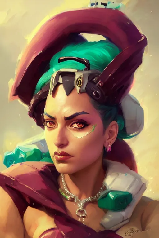 Prompt: epic portrait of jolyne cujoh from jojo bizzare adventure by greg rutkowski, highly detailed portrait, scifi, digital painting, artstation, concept art, smooth, sharp foccus ilustration, artstation hq