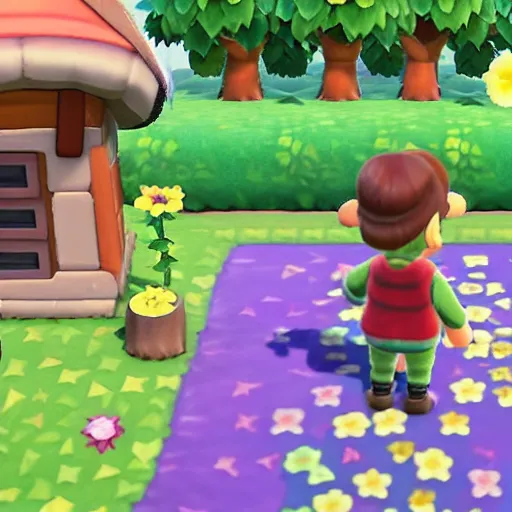 Image similar to Shrek in animal crossing new horizons