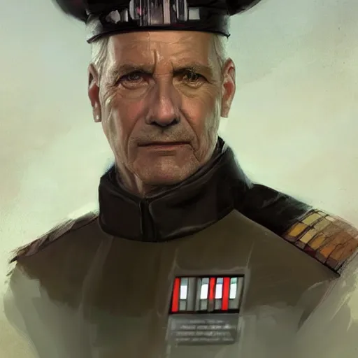 Image similar to portrait of a man by greg rutkowski, admiral jagged fel, star wars expanded universe, he is about 6 0 years old, wearing uniform of the galactic alliance navy, highly detailed portrait, digital painting, artstation, concept art, smooth, sharp foccus ilustration, artstation hq