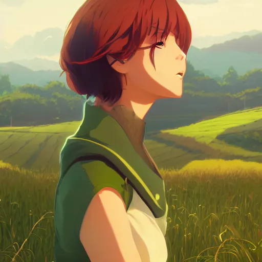 Prompt: portrait of The Rock, farm field background, rich vivid colors, ambient lighting, dynamic lighting, 4k, HQ, official media, anime key visual, makoto shinkai, ilya kuvshinov, lois van baarle, rossdraws, detailed, trending on artstation