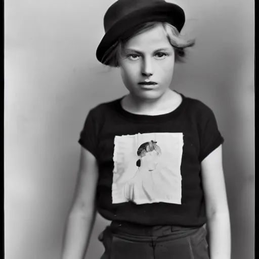 Prompt: Stunning tomboy portraits by Marianne Breslauer, 1930s