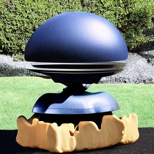 Image similar to ufo sculpture toy on display