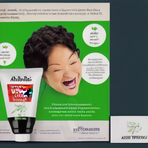 Prompt: an ad for a wasabi toothpaste