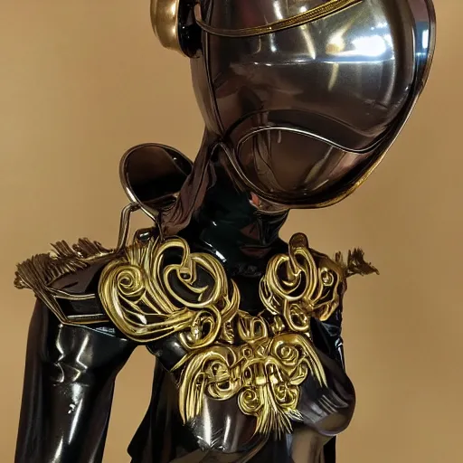 Prompt: ghibli, curiosities carnival, photorealistic anime soft paint of a single beautiful cosplay full very tight long metallic suit ornate face, gynoid body, accurate features, focus, very intricate ultrafine details, award winning masterpiece